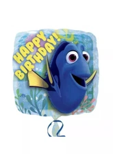18" DISNEY FINDING NEMO - DORY HAPPY BIRTHDAY PARTY HELIUM FOIL BALLOON  Sealed