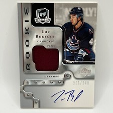 2006-07 Upper Deck The Cup Luc Bourdon Auto Patch RC #165 /249 RPA
