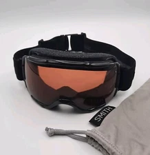 Smith Showcase Snow Ski Glasses Goggles Adjustable OTG Black ChromaPop Rose Lens