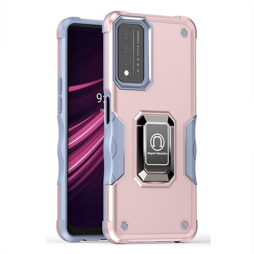 For T-Mobile Revvl V Plus Metal Ring Kickstand Case Dual Layer Shockproof Cover - Picture 42 of 44