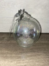Glass Ornament with flower on the inside