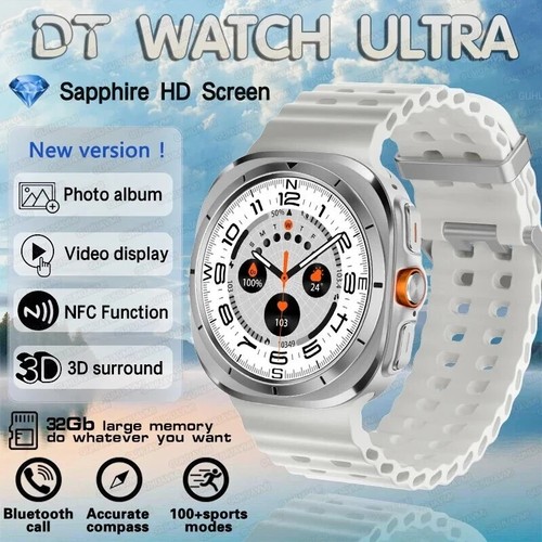 2025 Nouvelle Galaxy Watch 7 Ultra Smart Watch Homme 32 Go Mémoire Vidéo GPS NFC 47mm - Photo 20 sur 28