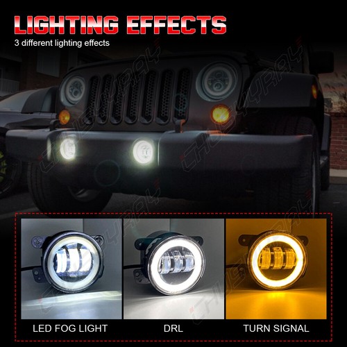 For 2008-2009 Dodge Caliber SRT-4 Model Front Bumper Clear Fog Lights Lamp Set - Picture 5 of 12