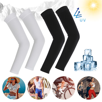 2 Paar Ärmel UV Schutz Armlinge Sonnencreme Arm Sleeves Sportschutz Kompression