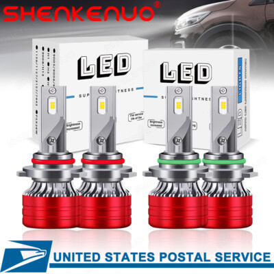 For MACK Vision CX CXN Truck 1998-2015 LED 9005+9006 Headlight Hi / Lo Beam 4PCS