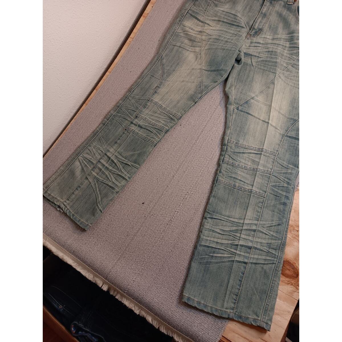 Vintage Fusai Jeans Mens 37X34 Y2K Loose Straight Grunge Y2K Vintage Fusai Jeans Mens 37X34 Y2K Loose Straight Grunge Y2K