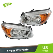 Chrome Set For Toyota RAV4 2006 2007 2008 LH+RH Side Headlight Headlamps Halogen