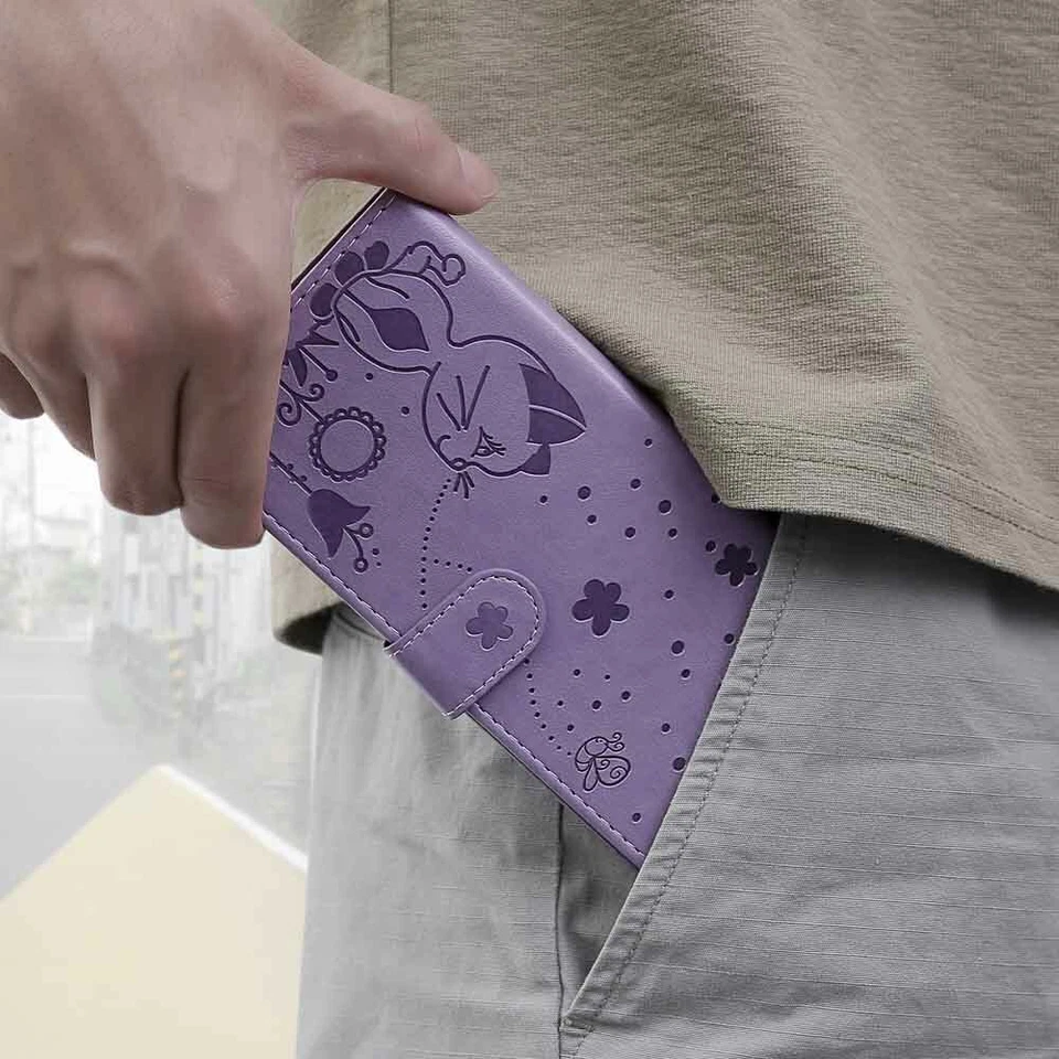 For iPhone 11 12 Pro XS Max XR SE 6 7 8 Wallet Card Slot Flip Leather Case Cover - Image 3 of 4