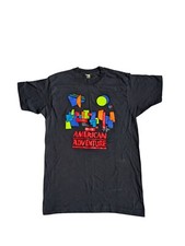 The American Adventure T-Shirt Med Screen Stars Single Stitch Rare 1992 Black