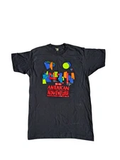 The American Adventure T-Shirt Med Screen Stars Single Stitch Rare 1992 Black