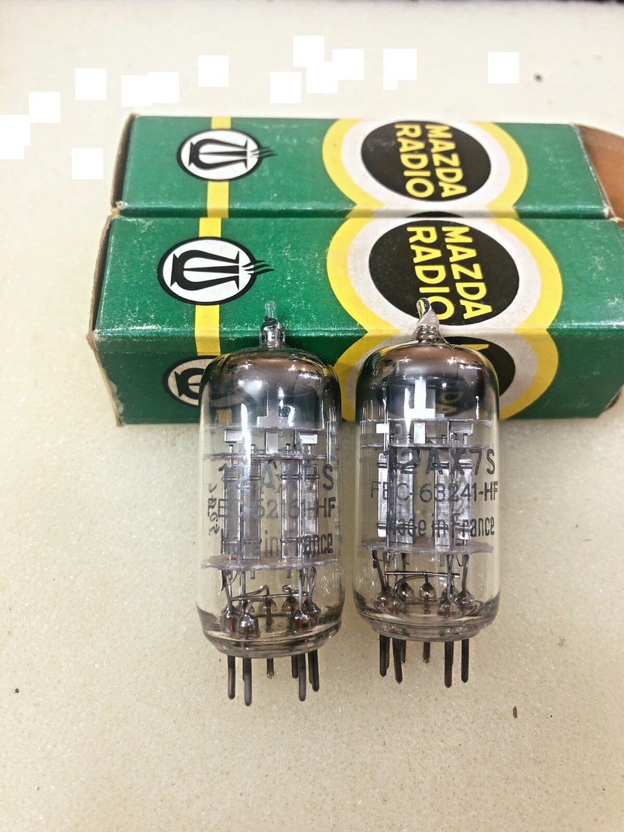 Mazda/Belvu 12AX7S 12AX7A ECC83 Triple Mica Silver Plate NOS