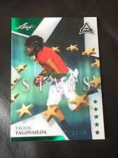TAULIA TAGOVAILOA 2021 LEAF YOUNG STARS Emerald #34/50 Alabama MARYLAND QB ARC 