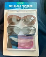 2 PAIR SUNGLASS READERS 1.75 NEW IN PACKAGE