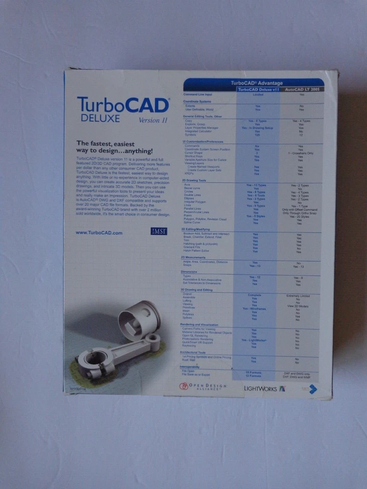 Turbo CAD Deluxe Version 11 For windows 2000 /XP 2D&3D CAD - Image 2 of 4