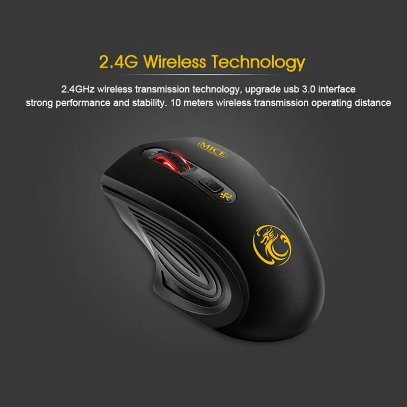 Souris sans fil iMice 4 boutons 2000DPI Mause 2.4G souris optique USB - Image 2 of 4