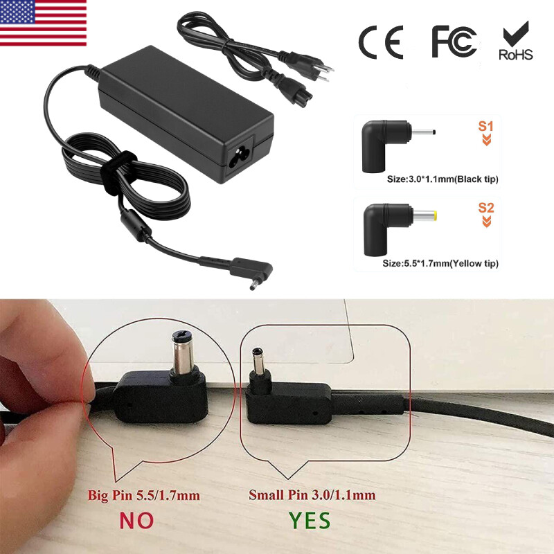 Vhbw KFZ-Ladekabel Für ACER Laptops - 65W 12V Auto Ladegerät