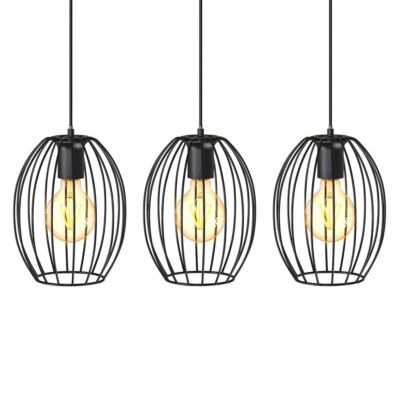 Pendelleuchte Retro LED Hängelampe Draht E27 Metall schwarz Vintage Industriell