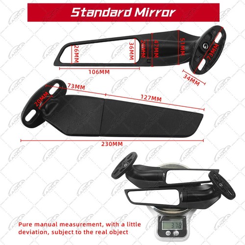 CNC Rearview Mirror Fixed Wing For Honda CBR 600RR 1000RR 250R 125R 500R 600R - Imagen 4 de 5