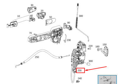 TÜRSCHLOSS VORNE RECHTS FÜR MERCEDES-BENZ SPRINTER 907 RHD A9077200500