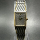 Seiko Tank Watch Women 12mm Silver Dial Two Tone 1E20-5109 Rectangle New Battery