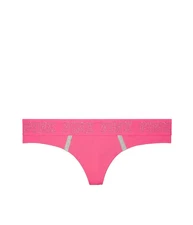 Victoria's Secret PINK Logo Thong Panty Pink Glitter