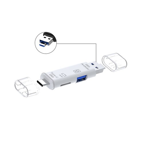 5 in 1 Multifunction Usb 2.0 Type C/Usb /Micro Usb/Tf/SD Memory Card Reader - Afbeelding 13 van 15
