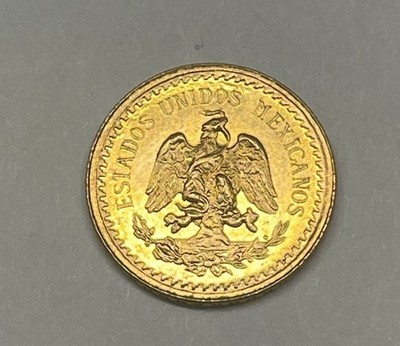 1945 Mexico Gold 2.5 Dos y Medio Pesos Gold Coin. A BU Beauty