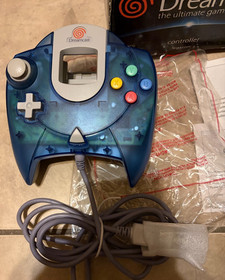 Sega Dreamcast Authentic Official Blue Controller in Original Box w/ Manual