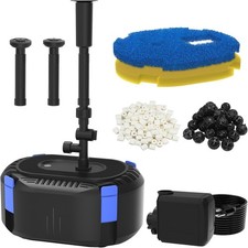 All-in-One Pond Filter w/ Fountain Pump - 400GPH, 3 Spray