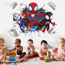 Image of Avengers Spider-Man Magic Friend Wall Stickers Children's Room Cartoon Wallpaper