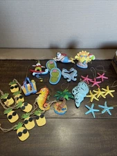 Christmas Beach Theme Ornaments Lot Of 25 Assorted Preowned 
