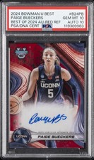 2024 BOWMAN UNIVERSITY BEST OF 2024 RED REF PAIGE BUECKERS 3/5 PSA 10 AUTO 10