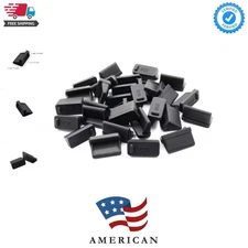 30 Pcs Silicone USB Cap Port Cover Anti Dust Protector for Female End Black