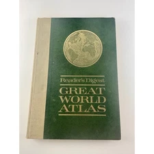 Reader’s Digest Great World Atlas 3rd Edition 1968 Large Illustrated Maps