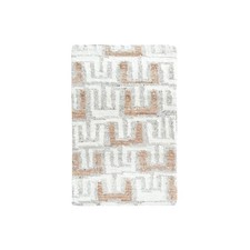 2'1"x3' Ivory Minimalist Swedish Design Hand Knotted Wool Mat Small Rug R10329