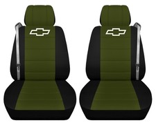 Front Set Seat Covers Fits 1999 To 2006 Chevy Silverado Truck With Design