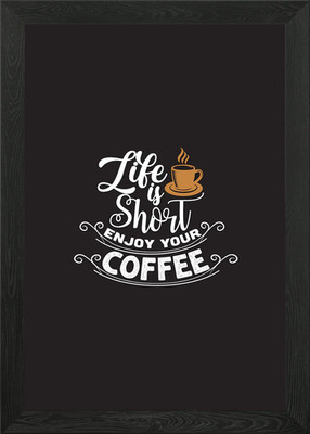 Kurzer Kaffee gerahmtes Wandbild Poster Leinwanddruck Bild