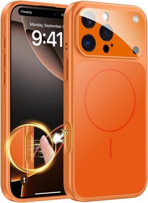 Magnetic for iPhone 16 Pro Max Case with Camera Lens Protector, Slim Shockproof