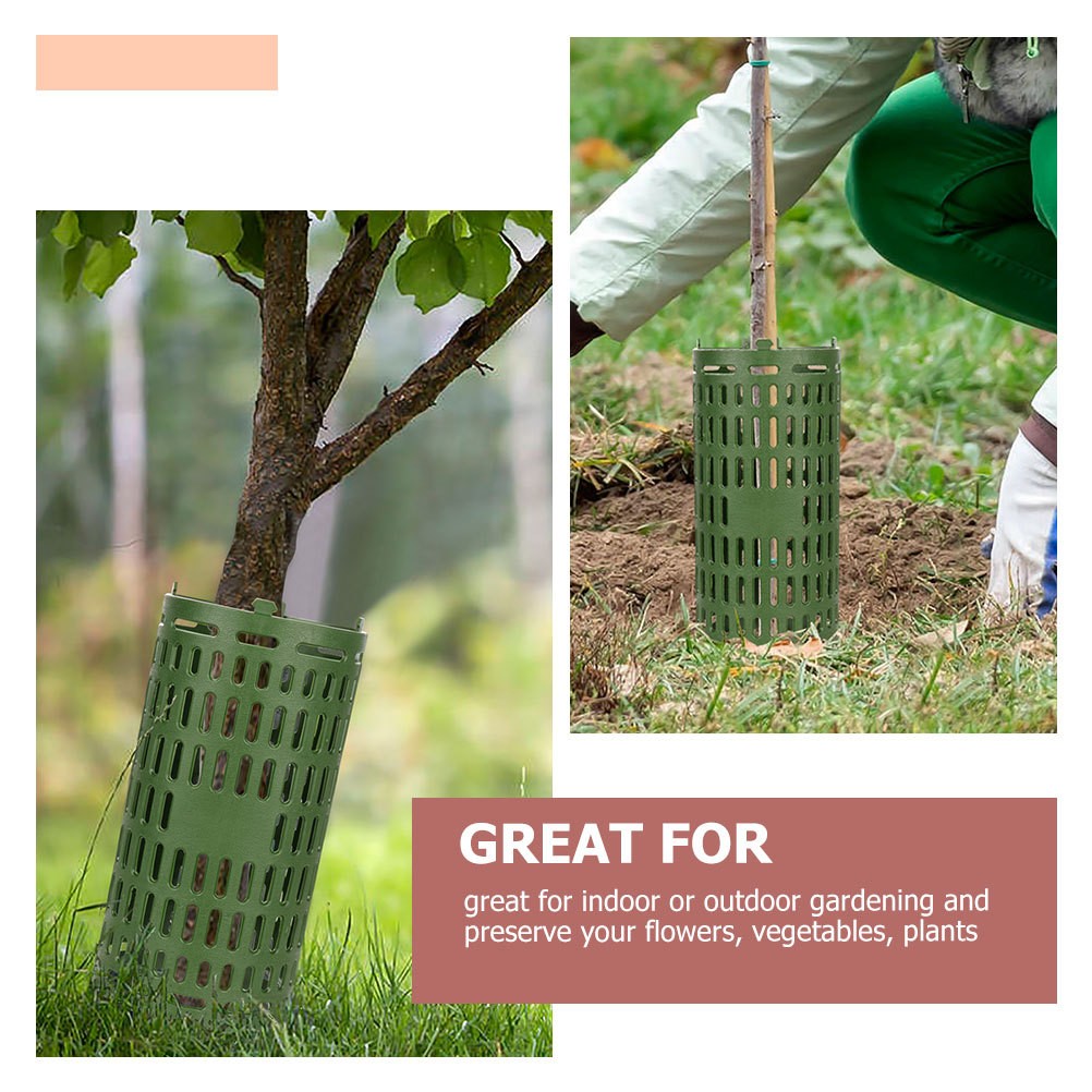 3 Pcs Tree Trunk Protector Plastic Guard Covers for Plant Tree Bark Protection