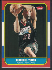 2007-08 Fleer Thaddeus Young RC #86R-161 Retro Rookie 1986-87 76ers