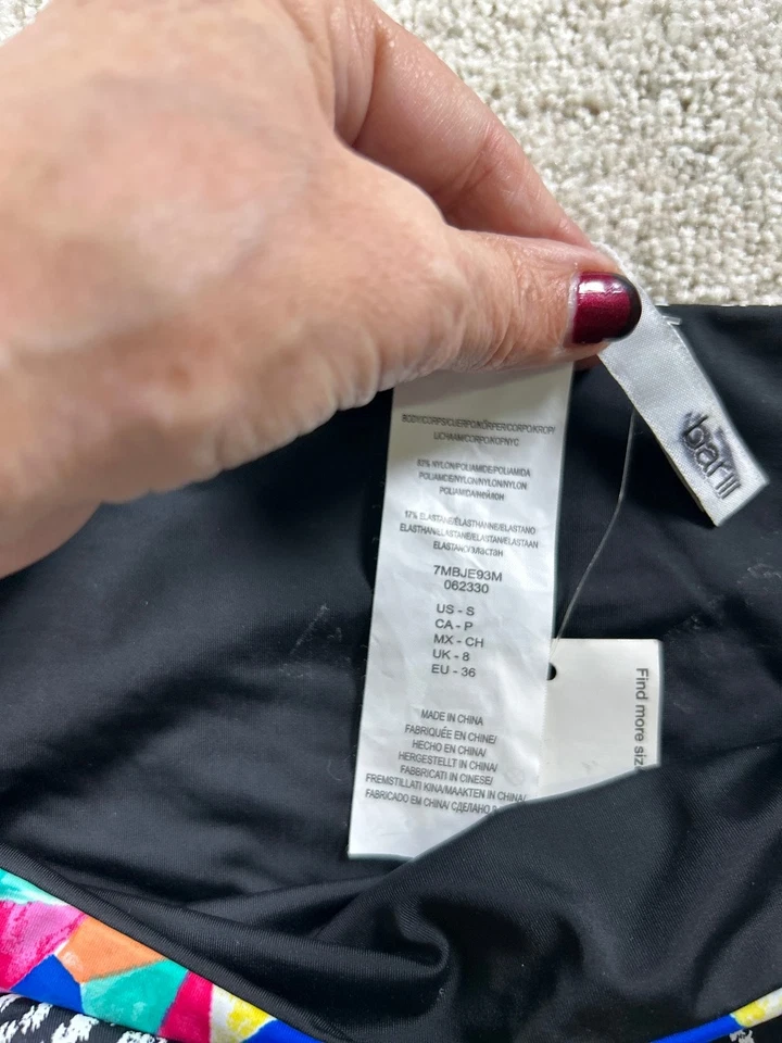 Bañador para mujer Bar III parte inferior de bikini negro multi S nailon acolchado Foto 4 de 4