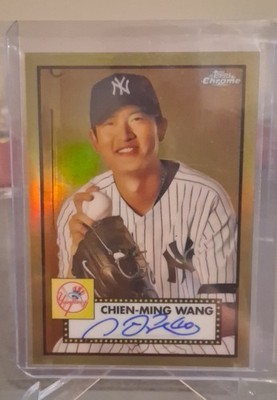 2021 Topps Chrome Platinum Anniversary - Autographs Chien-Ming Wang #PA-CMW Gold