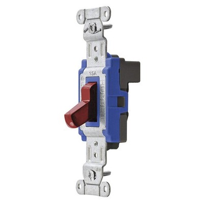 HUBBELL SNAP1201RNA Wall Switch,Red,15 A;Back,Single Pole 31A413