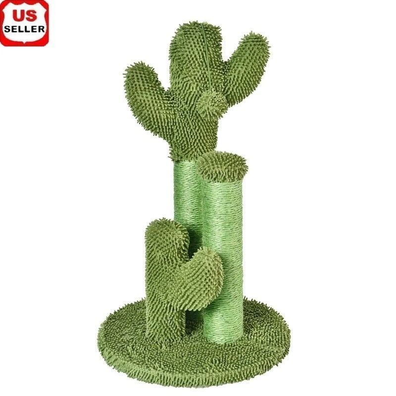 Cat Scratching Post W/ Toy Ball 3 Materials Fun Cats Easy Assembly Indoor New