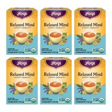Yogi Tea Relaxed Mind Tea - 16 Tea Bags per Pack 6 Packs - Relaxing, Calmin...