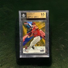 2018 Topps Bowman's Best Mike Trout #65 Gold Refractor /50 BGS Quad 9.5 TRUE GEM