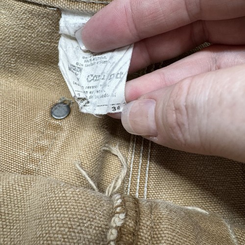 Carhartt Double Knee Carpenter Hose Herren * 33x34 * hellbraun Canvas Loose Fit - Bild 5 von 19