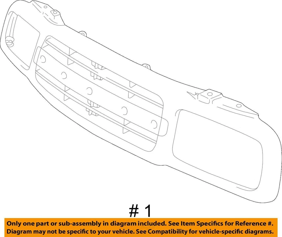 REJILLA DELANTERA CHEVROLET TRACKER 2001-2004 91176289 - NUEVO OEM Foto 4 de 4
