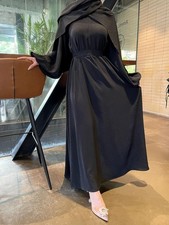 Abaya Women Modest Kaftan Muslim Long Dress Dubai Causal Evening Maxi Robe Gown