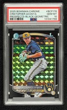 2025 Bowman Chrome Black Geometric Refractor 10/10 Cristopher Acosta PSA 10 0c6